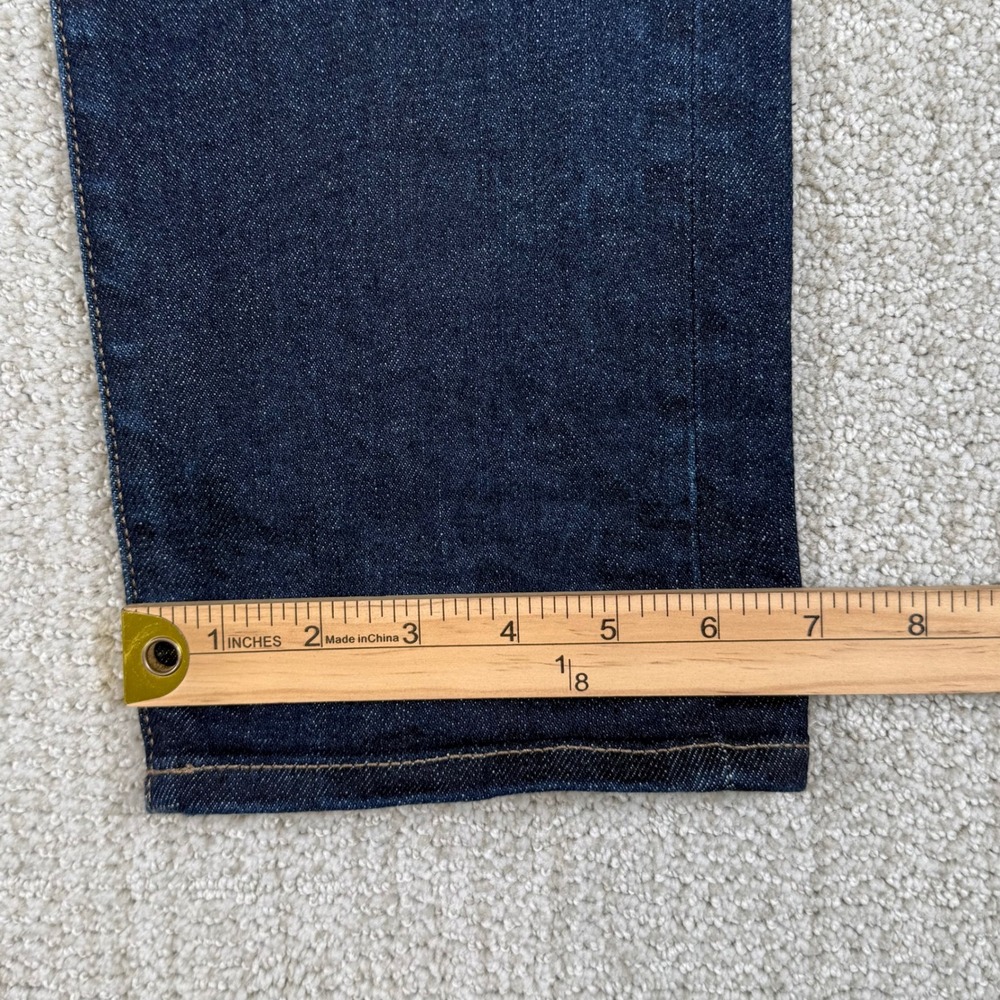 Uniqlo Mens 34x32 Selvedge Denim Slim Straight Stretch Blue Jeans - Picture 11 of 12